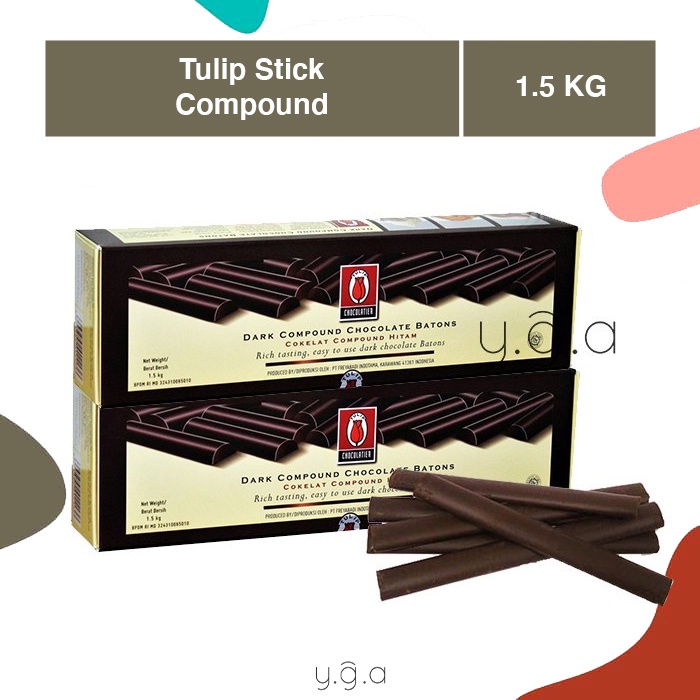 

Coklat Stik Tulip Dark Compound Chocolate Batons 1.5kg