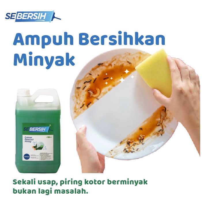 (BUNDLING) Sebersih Sabun Cuci Piring / Dishwash 5 Liter - Isi 4 (GJK)