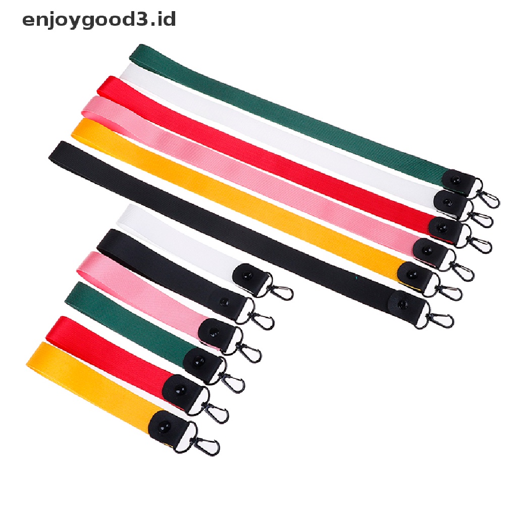 Tali Lanyard Gantung Leher Warna Solid Untuk Kartu ID