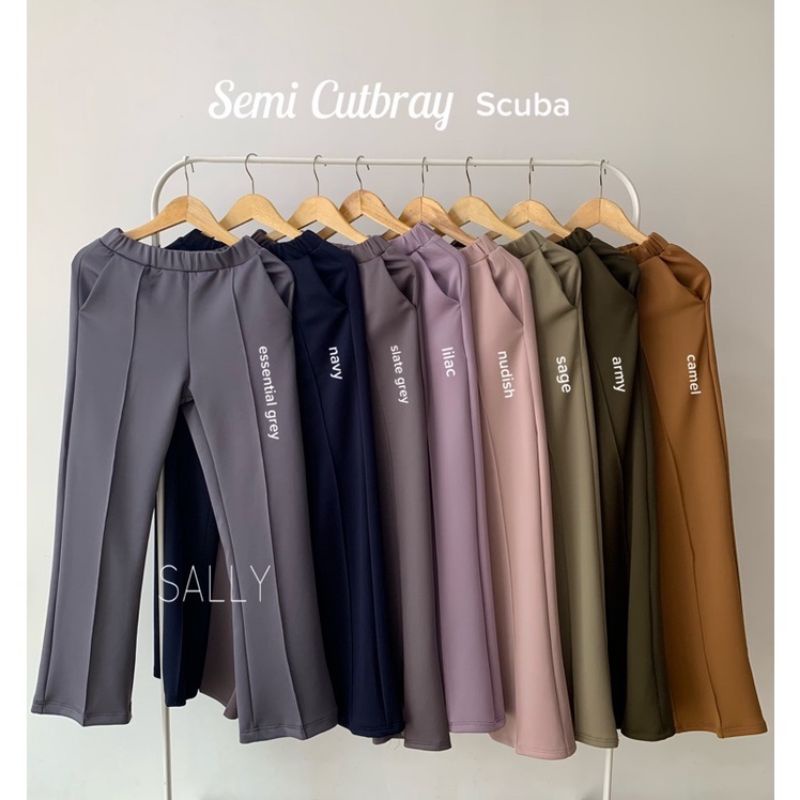 Preloved semi cutbray scuba (Lilac)