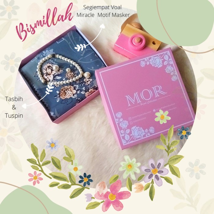 Hampers Hijab Motif Random Gift Wisuda Souvenir Haji Nikah Kado Ultah