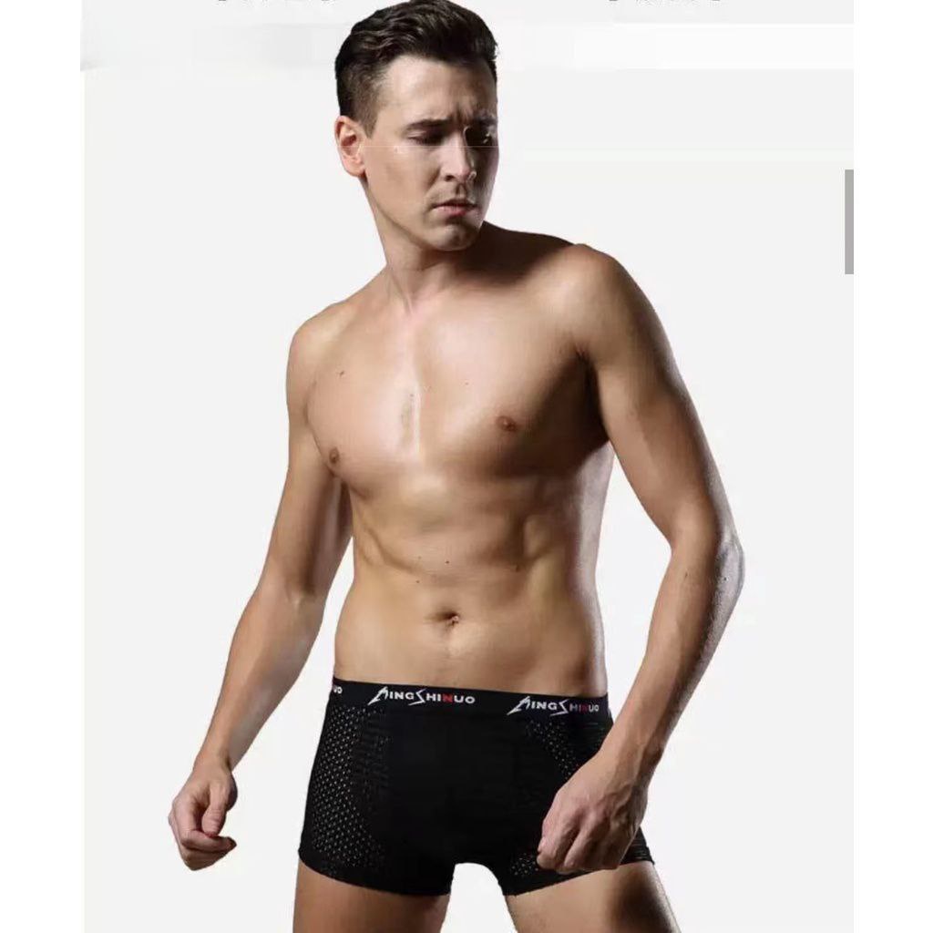 YAGOO - Celana Dalam Pria Boxer Celana Dalam Pria Sutra Mesh High-End Bernapas 2022 CD65