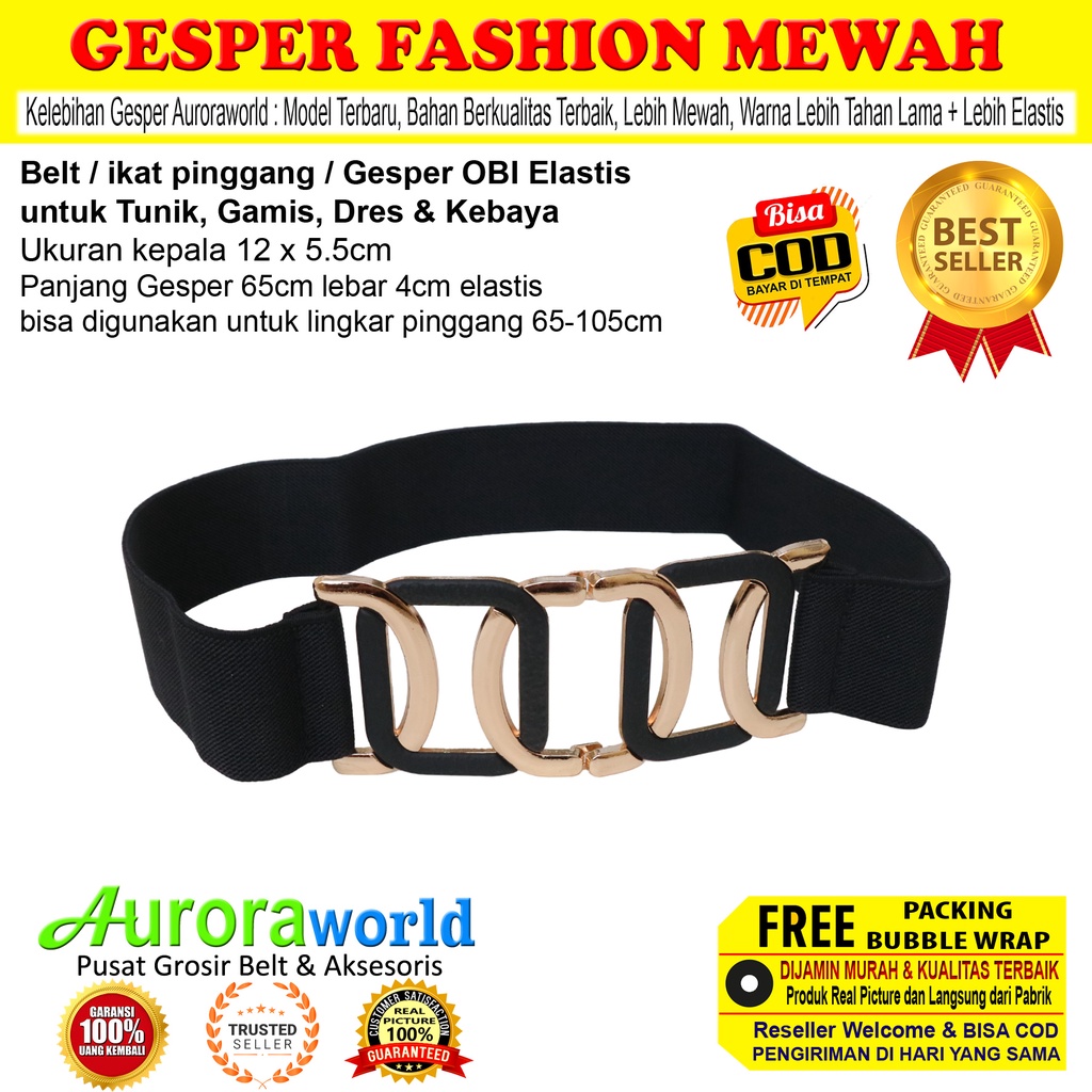 AURORAWORLD GESPER CEWEK OBI KARET UNTUK DRESS GAMIS TUNIK IKAT PINGGANG WANITA FASHION HIJAB TUNIK BELT KARET ELASTIS PEREMPUAN TERMURAH TERLARIS bisa COD