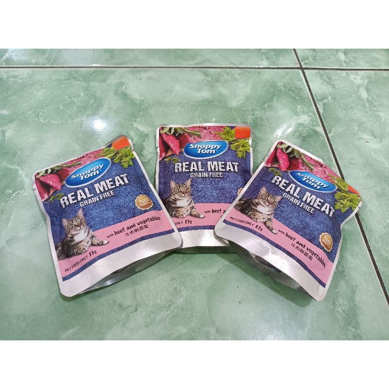 Snappy tom pouch 85g all varian - Snappy tom sachet - makanan kucing