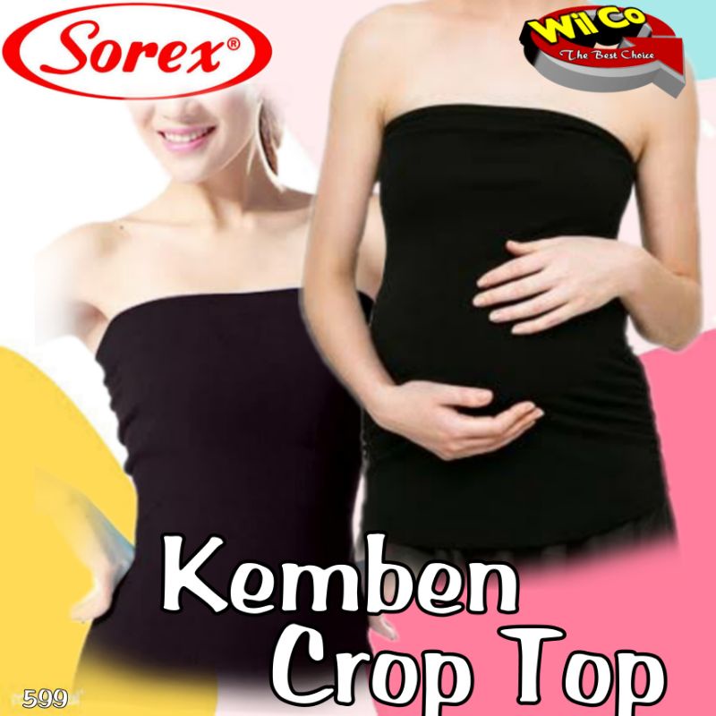 K599 - KEMBEN CROP TOP PANJANG WANITA SOREX FREE SIZE HARGA PER 1 PCS