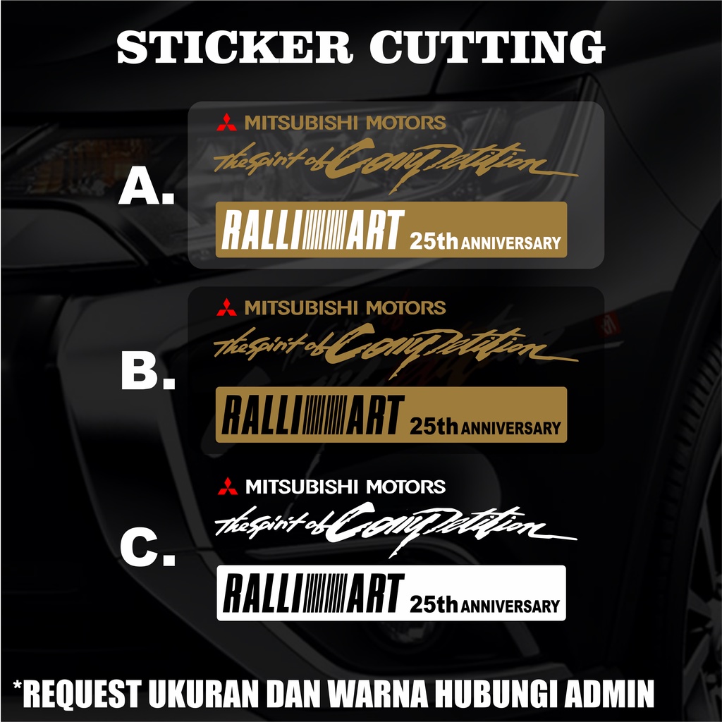 Stiker Sticker Cutting Mitsubishi Motors The Spirit Of Competition Ralli Art