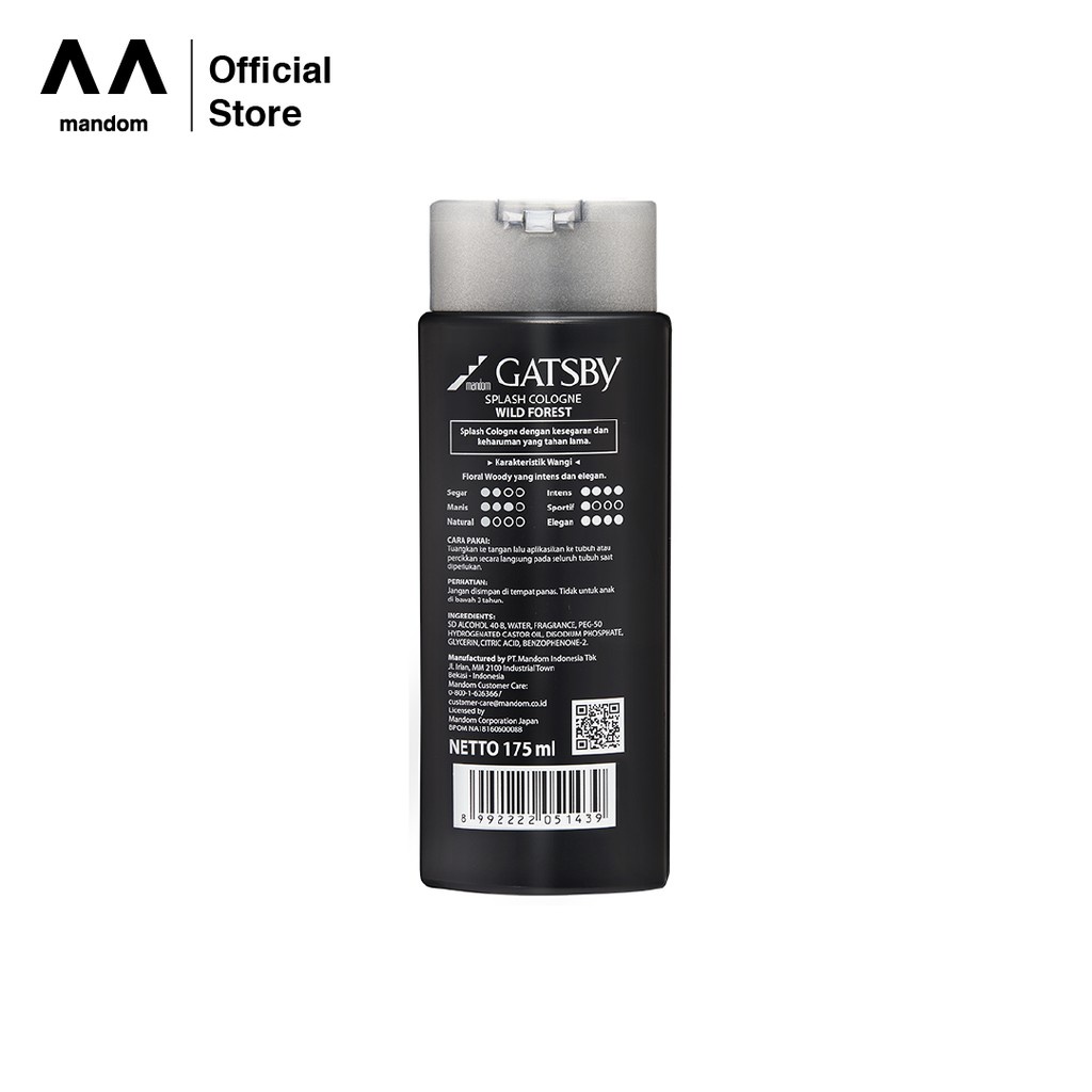 Ningrum - Gatsby Splash Cologne Musky Woody Spicy Parfume 175ml Parfum Pria 100% Original - 9002