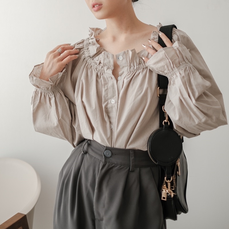 KOOZEE - ROWENA RUFFLE SHIRT - KEMEJA WANITA