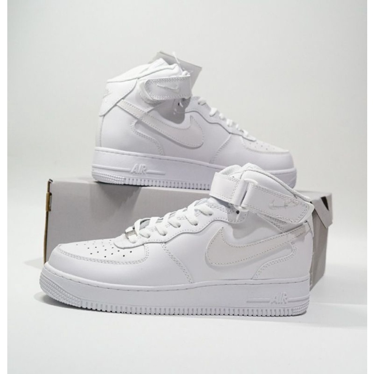 Sepatu Nike Air Force 1 Mid - Triple White