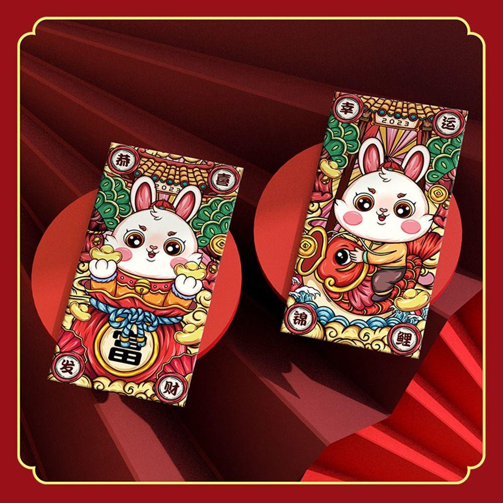 Preva 12PCS Amplop Merah New Spring Festival Year of The Rabbit Hongbao