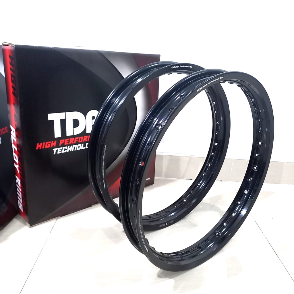 Velg TDR W Shape Ring 17 ukuran 160 185 Hitam Set Pelg Jari Jari 17 TDR