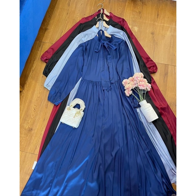 [Ijuf] DRESS GAMIS MAXI GOWN TURKEY SILK LESTY PREMIUM IMPORT BANGKOK BKK