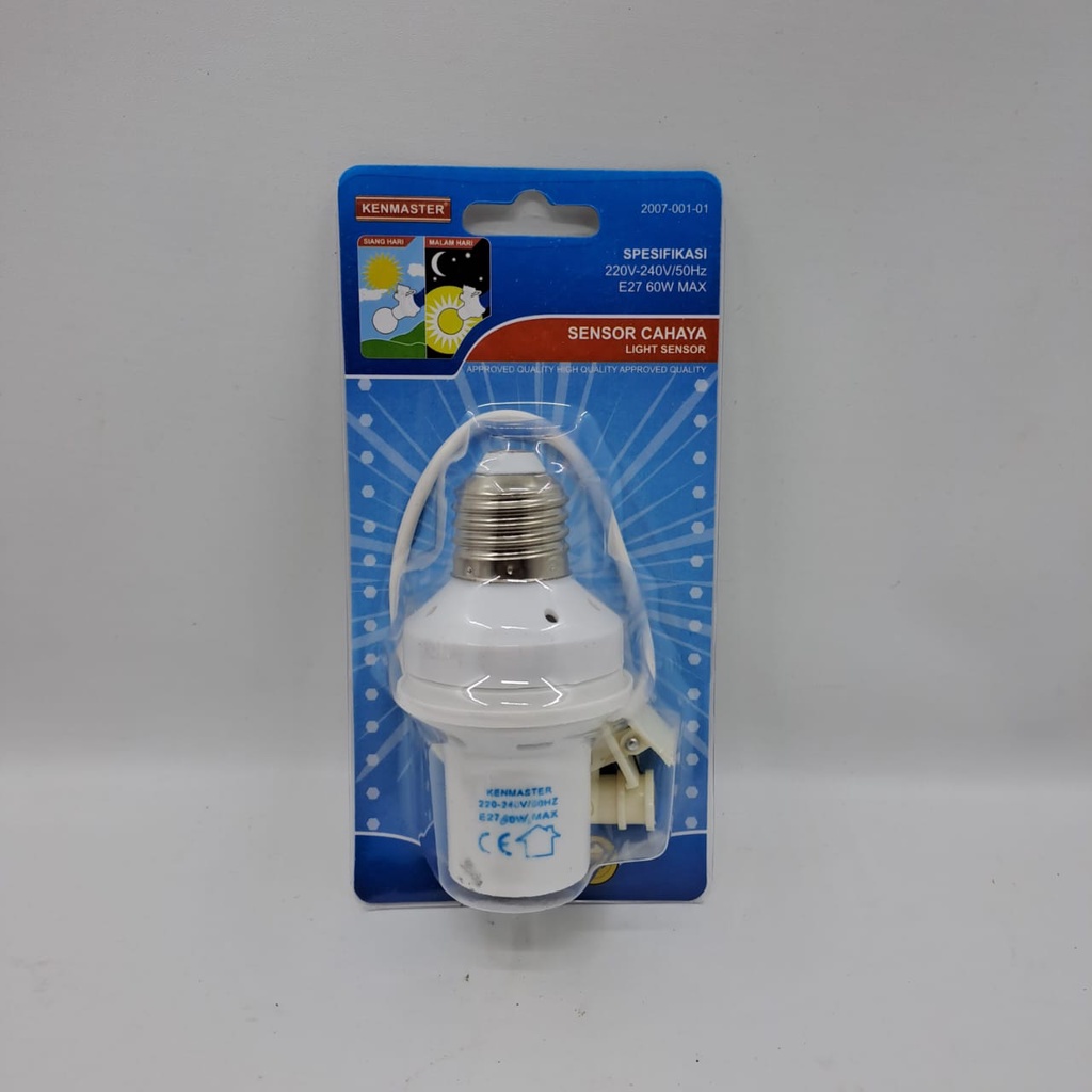 Kenmaster Light Sensor - Fitting Bohlam Lampu Sensor Cahaya Otomatis - Piting