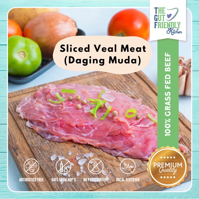 

TGF Sliced Veal Meat (Daging Sapi Muda) Grass Fed Beef Organic 500gr