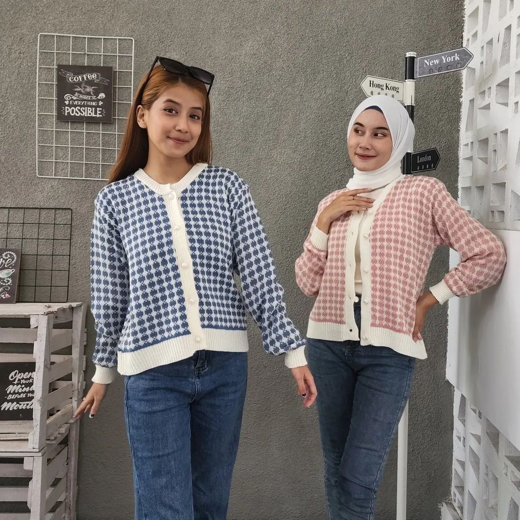 Elle outer | kardigan rajut | outer rajut wanita