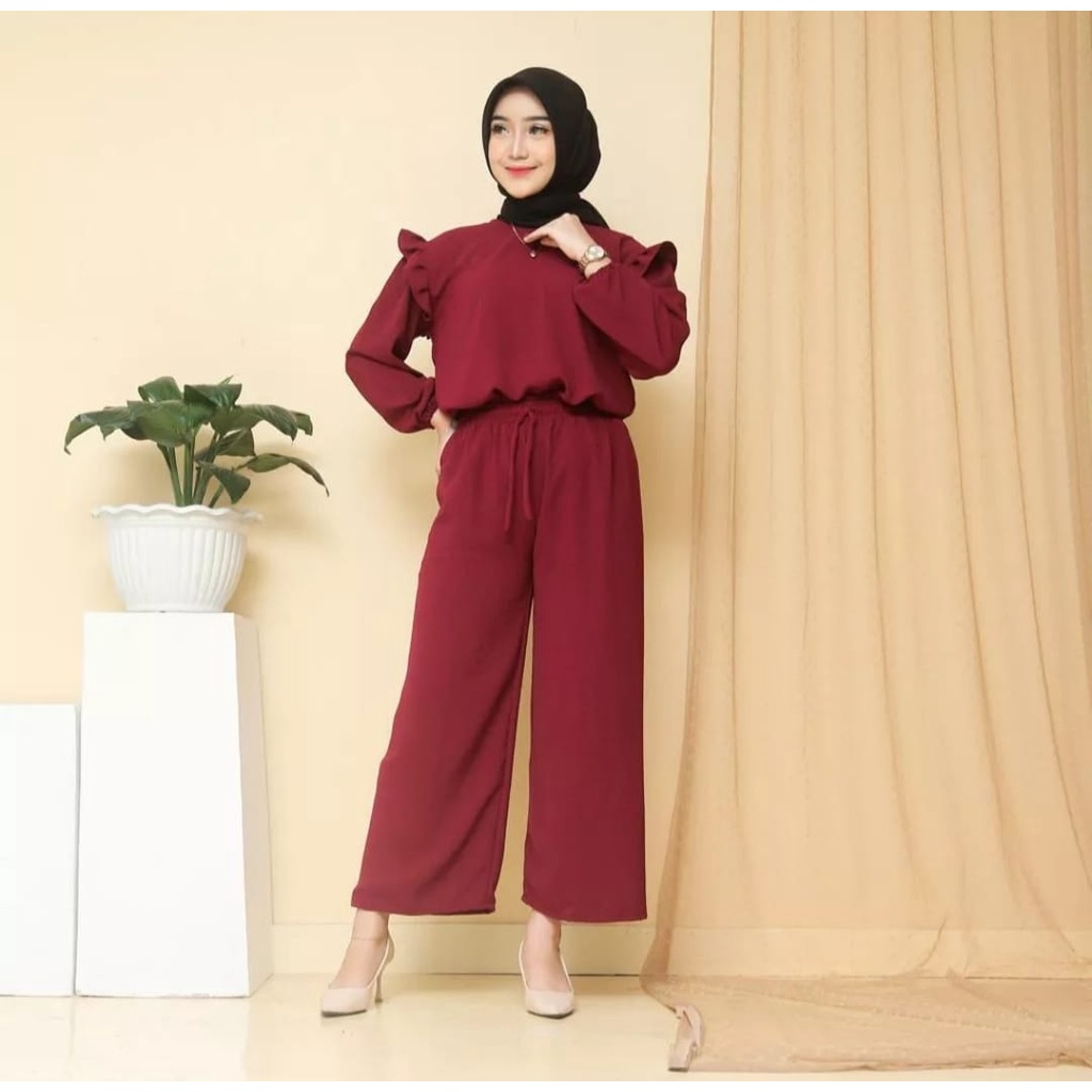 Setelan Andin Ikatan Cinta Setelan Rayon Wanita Polos Busui Friendly Setelan Andin Wanita Dewasa Set