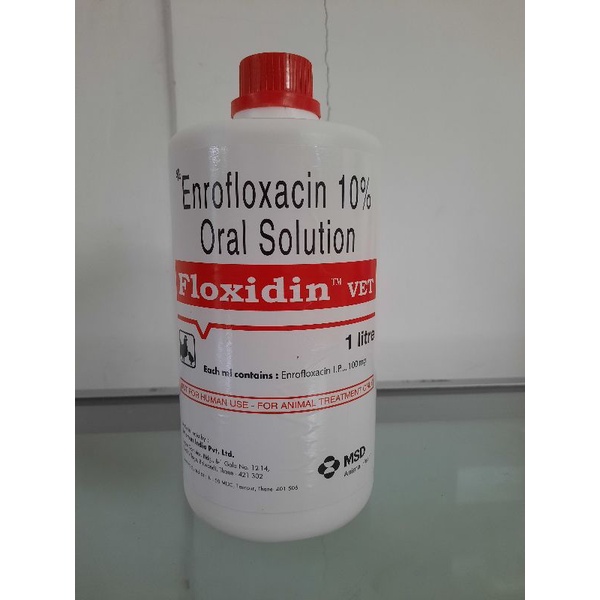 Floxidin 1liter enrofloxacin 10% obat CRD snot coryza ayam burung
