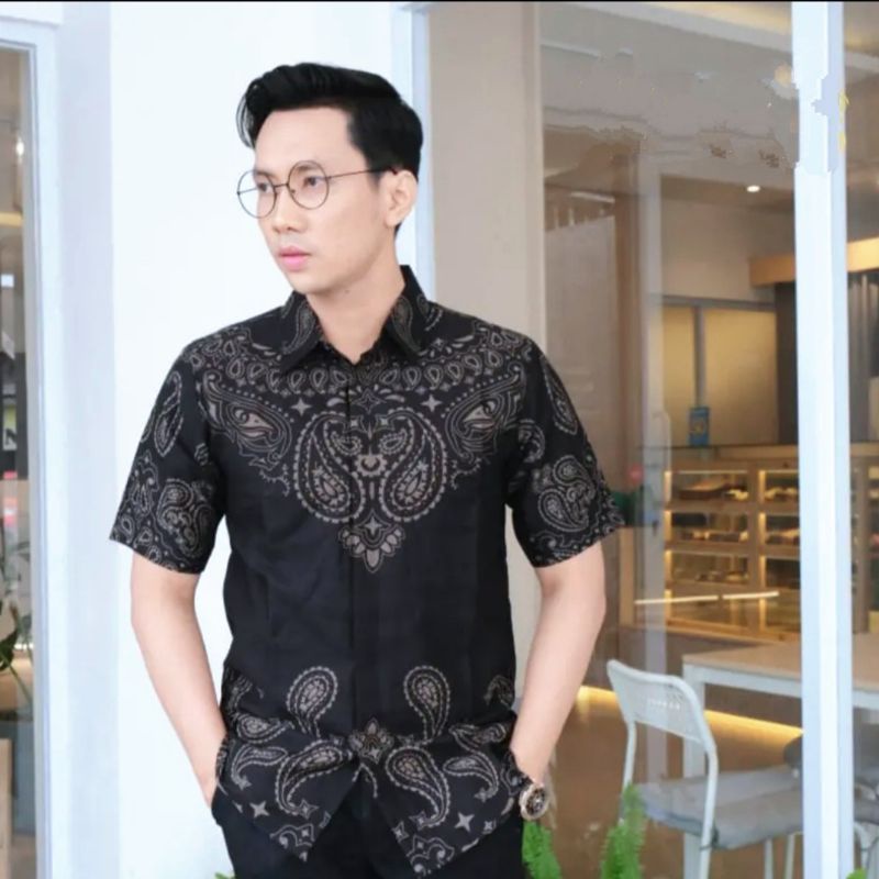 Baju Kemeja Batik Pria Premium Slim fit Katun Solo Lapis Furing