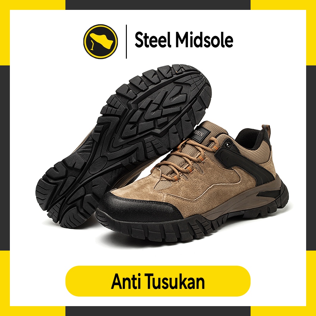 Sepatu Safety Ujung Besi Sepatu Septi Sepatu Sefty Sepatu Safety Shoes Low Cut - SSSLC11