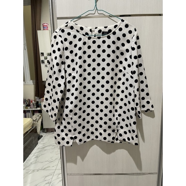 Atasan / Blouse - Putih Polkadot