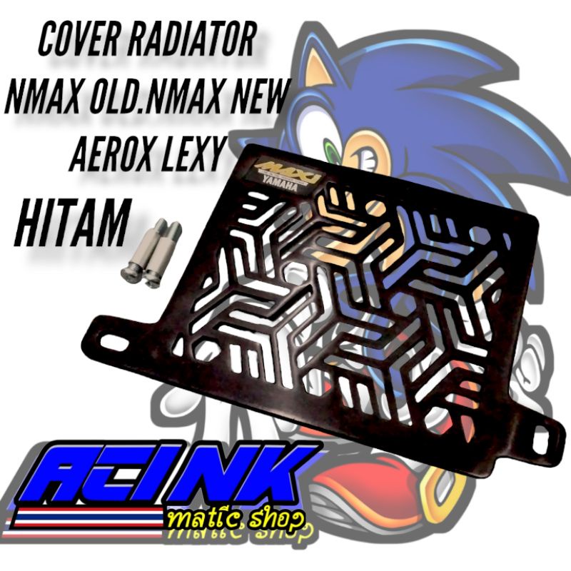 Cover radiator maxi nmax aerox lexi motif zig zag almunium bonus baut boshing