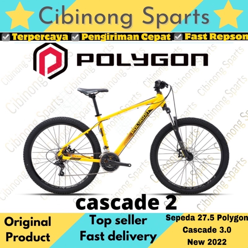 Sepeda Gunung MTB 27.5 Polygon Cascade 2.0 Alloy Alluminium Cakram New 2022