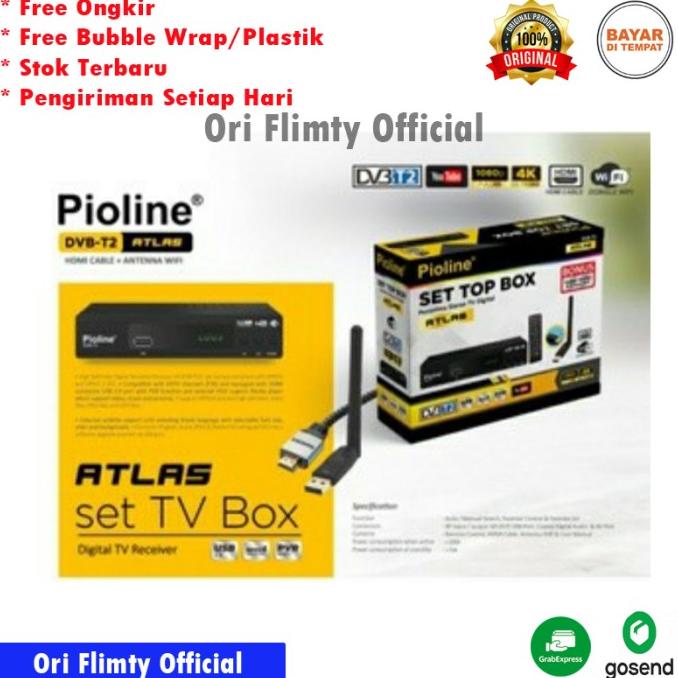 Set Top Box Tv Digital Dvb T2 Atlas Pioline 4K Ultrahd Full Hd1080P
