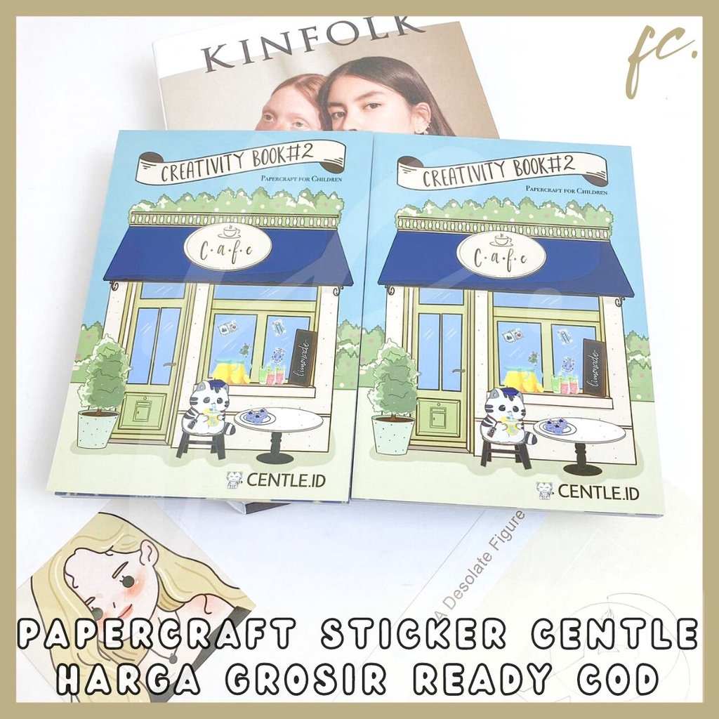 

Buku Papercraft + Sticker DIY Origami Kit Centle 002 Korean Book Assorted Food Art Craft Notebook Gambar Stiker Makanan Prakarya Lucu Korea Anak Kesenian Melipat Kid Toy