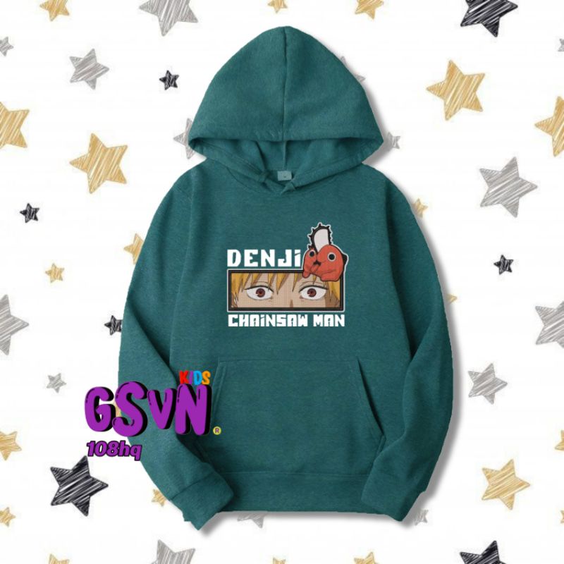 Jaket Anak - Hoodie Sweater Anime Chainsaw Man Terbaru Denji Makima Power Pochita Waifu Wibu Manga C