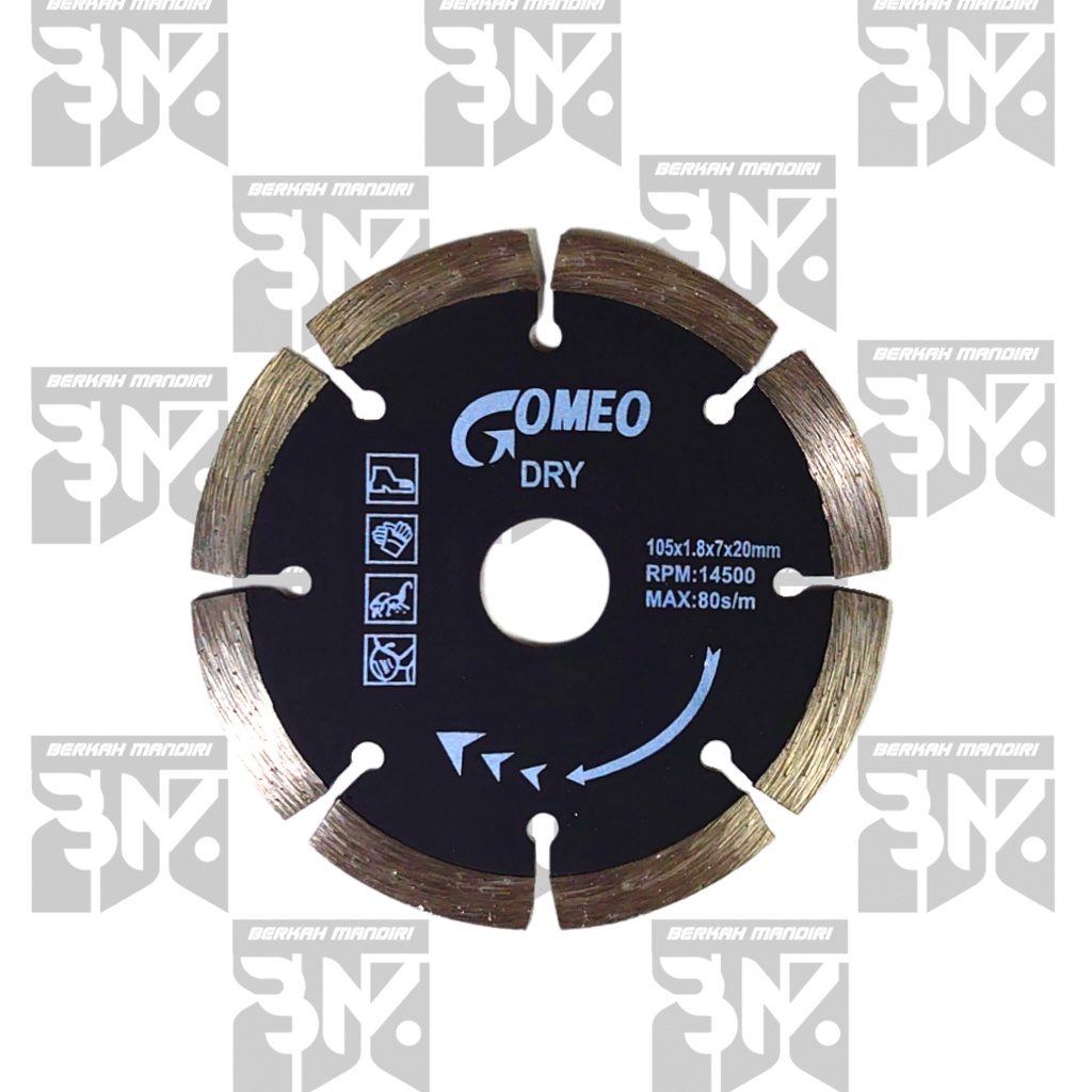 Diamond Wheel Gomeo Kering/Dry Mata Gerinda/Pisau Potong Granite Keramik Super Thin 4&quot; 1,2mm Cutting Blade