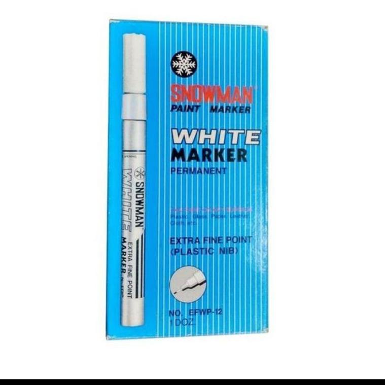 

❣ Spidol Paint Marker Extra Fine Putih White SNOWMAN EFWP-12