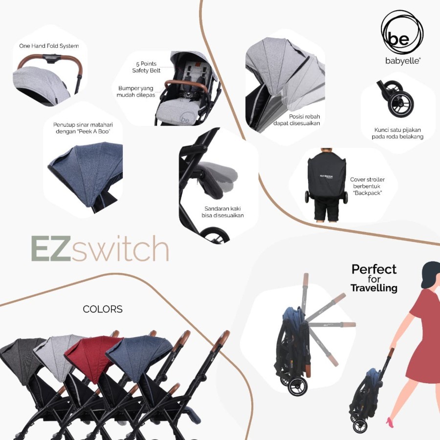 Stroller BabyElle EZ Switch S523 RS