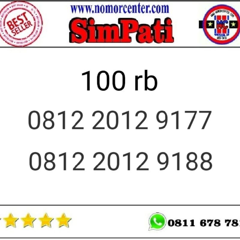 Kartu Perdana Simpati 0812 xxxx 9177 Tengah Tahun 2012 couple B11