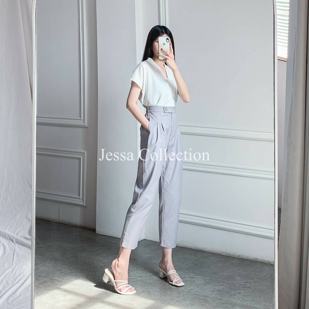 Premium Tarena Highwaist Pants TH 212 COTTON TWILL