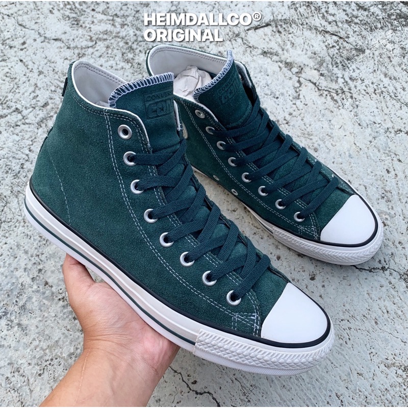 CONVERSE CHUCK TAYLOR ALL STAR PRO HI SUEDE FADED SPRUCE GREEN ORIGINAL