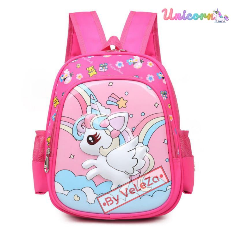 Tas ransel anak canvas karakter unicorn - tas anak