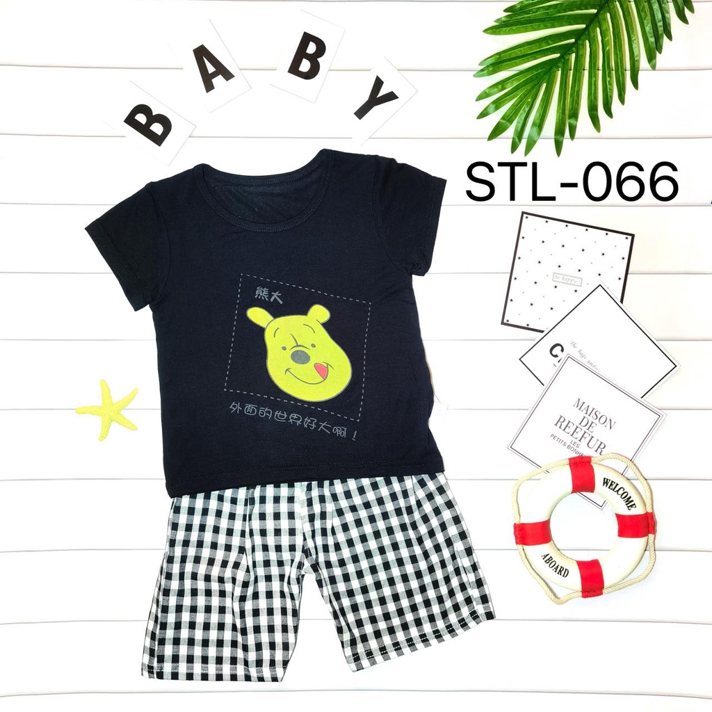 Baju Set ANAK 2-4Tahun 100%Cotton-Setelan Anak Lengan Pendek-Breathable Dan Tidak Panas