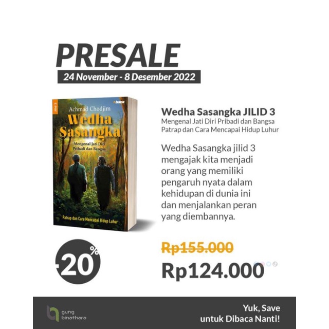 Paket Lengkap wedha sasangka jilid 3 Wedha Sasangka Jilid 3 WEDHA SASANGKA JILID 3