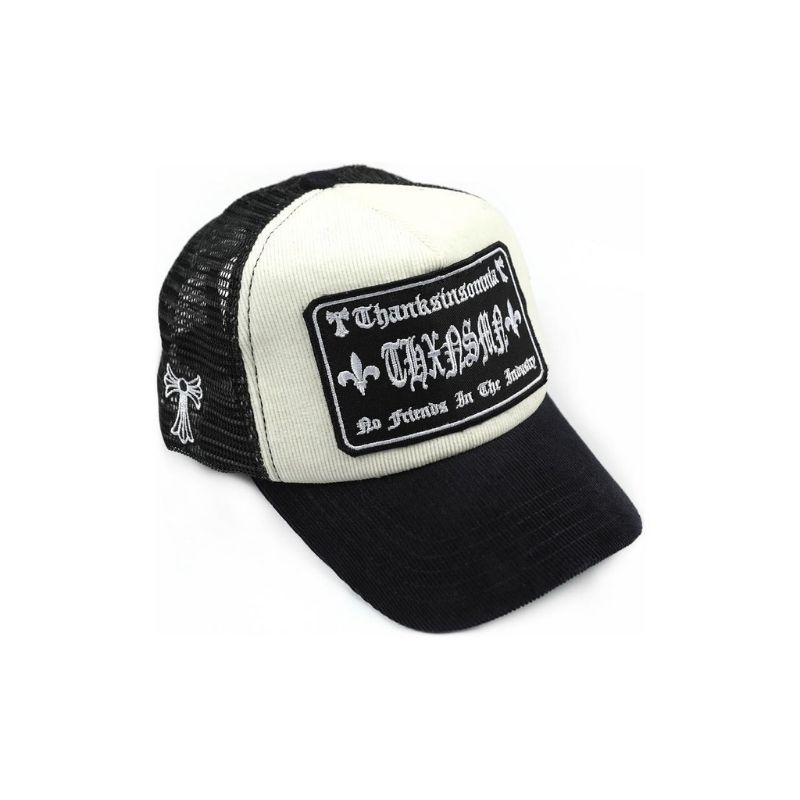 Trucker Hat Tricera V3.1 White Black Thanksinsomnia