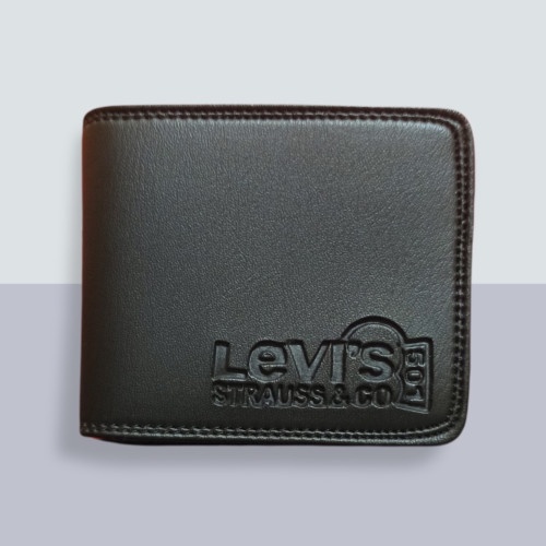 Dompet Kulit Pria Import Levis Polos Lipat Original Genuine Leather DompetPria Dompetkulit Premium Kekinian Dengan Motif