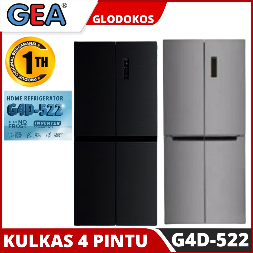 Jual Kulkas Side By Side Gea G D Black Inox Inverter Pintu