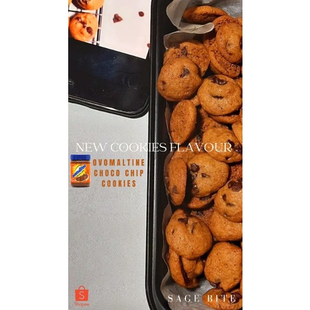 

Ovomaltine choco chip mini cookies crunchy Rookie rasa premium (Medium) jar