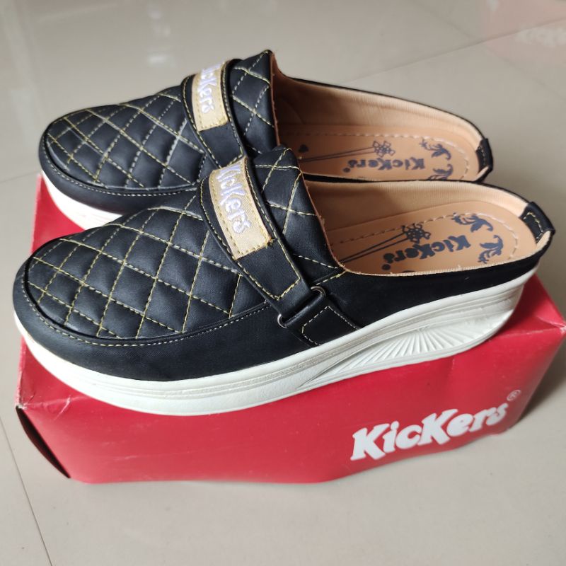 Obral Murah Sepatu Sandal Wedges Wanita Casual Santai Hitam