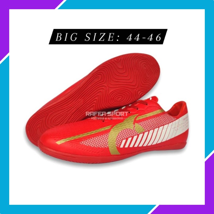 Sepatu Futsal Jumbo Nike Size: 44-46 - Merah, 44(U8D6) Sepatu Futsal HARGA PAKET KOMPLIT SEPATU FUTS