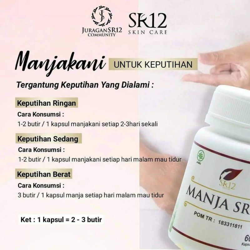 Manja SR12 Manjakani Pil Dan Kapsul Kesehatan Kewanitaan Obat Keputihan dan Promil SR12 Herbal Ori BPOM Aman Halal