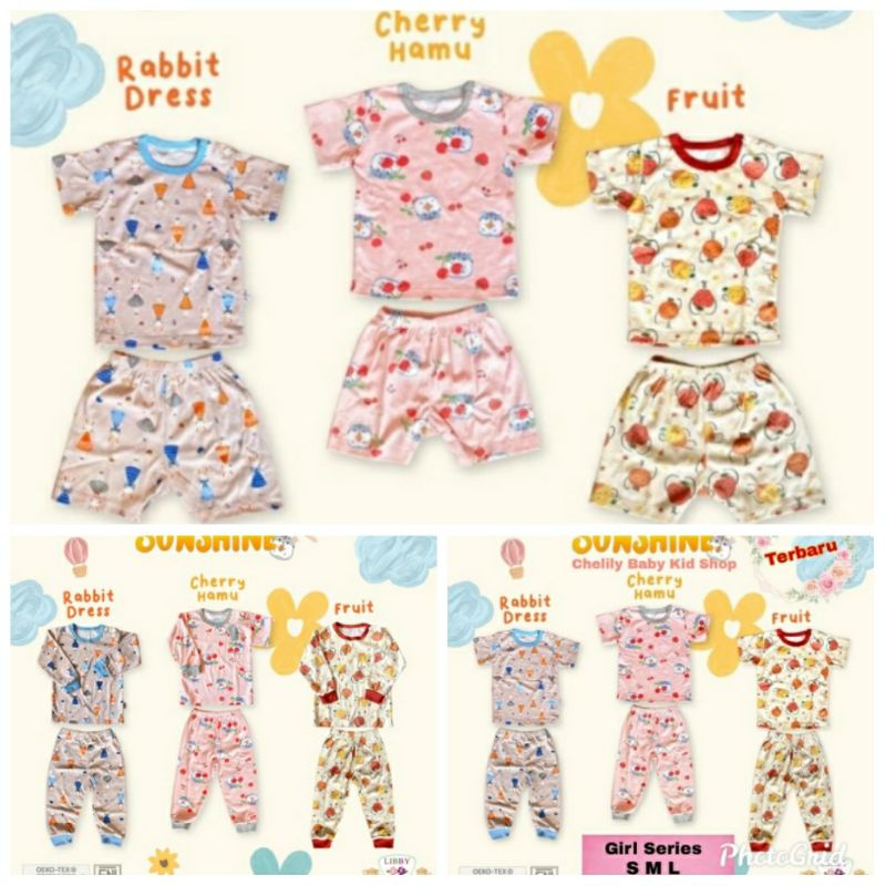 

1 seri libby girl hello sunshine panjang pendek kutung