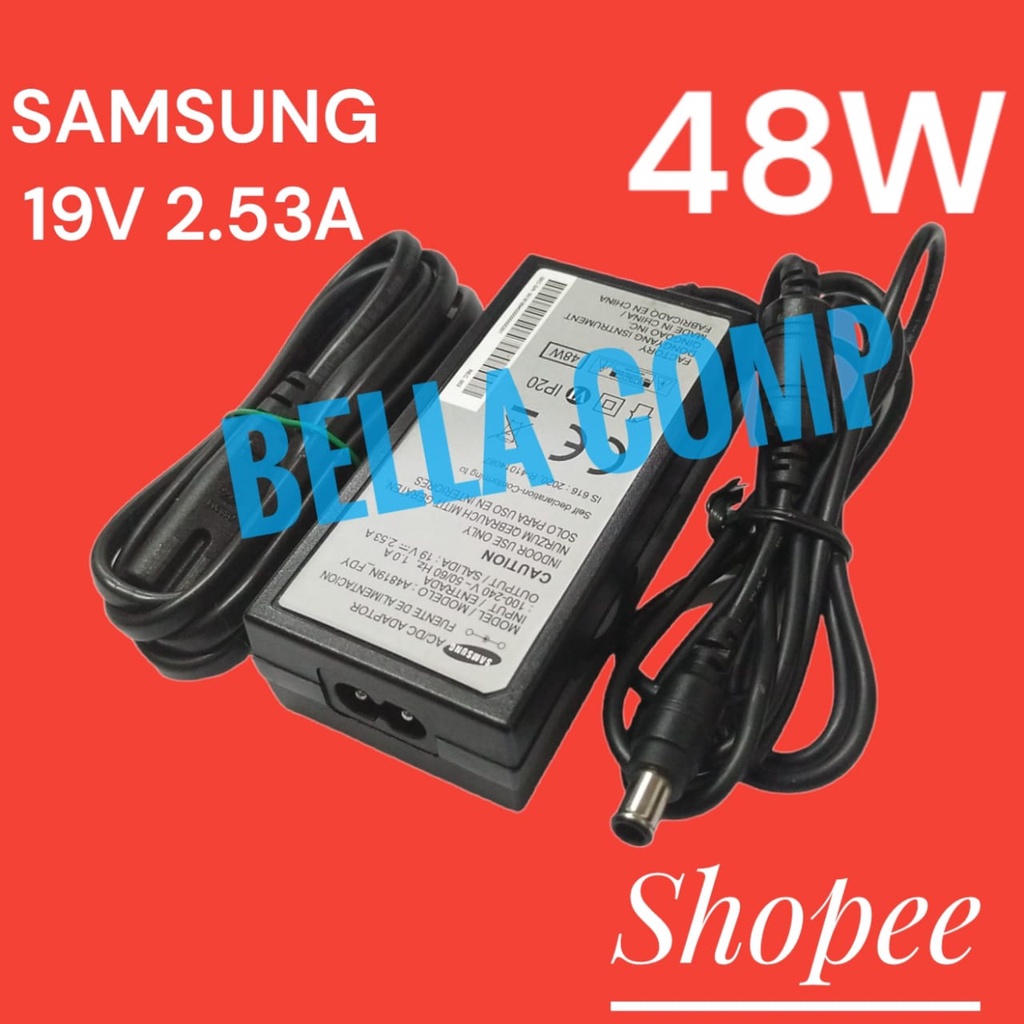 Adaptor Charger TV LED LCD MONITOR Samsung 19V 2.53A 48W For Samsung A4819-FDY BN44-00835A A5919_FSM UN32J400 UN32J400DAFXZA UN32J5003 UN32J5003AF UN32J5003AFXZA UN32J5205 UN32J5205AF UN32J5205AFXZA UN32J525D UN32J525DAF UN32J525DAFXZA