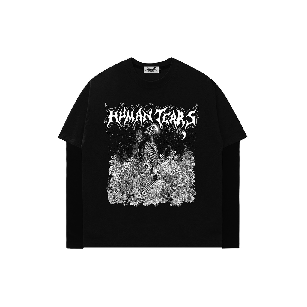 LONGSLEEVE DOUBLE LAYER | HUMAN TEARS | BLACK | YIKESALLDAY