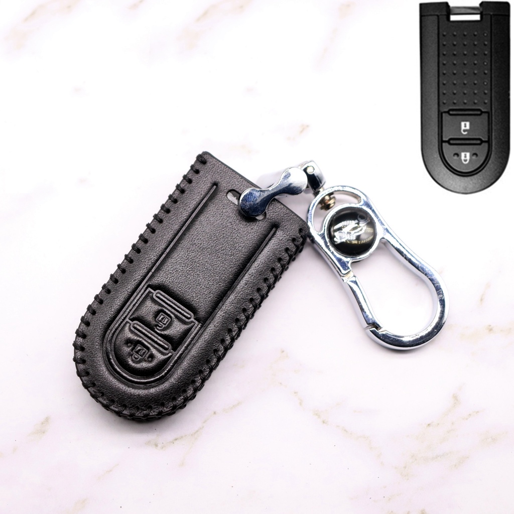 Casing Kunci Remote Mobil Keyless Bahan Kulit Untuk Perodua Bezza / MYVI / Aruz