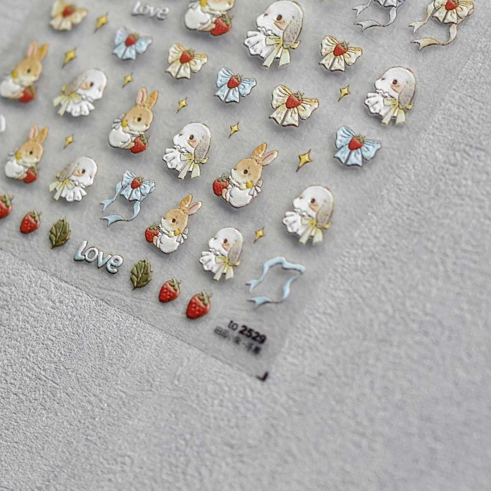 AUGUSTINA Agustina Stiker Kuku Imlek New Year Nail Art Fashion Kuromi Animal Manicure Aksesoris Dog Nail Art Dekorasi